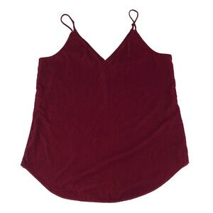 Express‎ Velvet Cami Tank Top XS Sphaghetti Strap Burgundy Goth Fairy Y2K Vamp